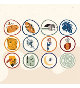 Çiçek Karışık Tasarımlı A5 Stickers Çıkartma PYTKSTK015