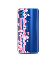 Transparan Çiçek Tasarımlı Süper Şeffaf Silikon Telefon Kılıfı Huawei Honor 10 L