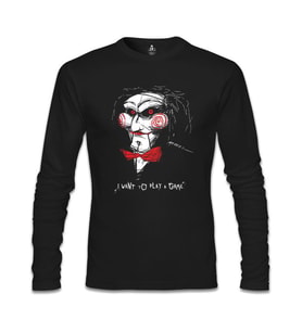 Saw - Testere Oyun Siyah Erkek Sweatshirt