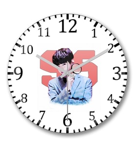 Bts V  Duvar Saati Bombeli Gercek Cam
