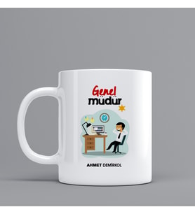 Genel Müdür Hediye Kupa Bardak Kişiye Özel Hediye Z51