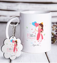 BK Gift Kişiye Özel Evin Prensesi Beyaz Kupa ve Anahtarlık Hediye Seti-2 (Model 1)