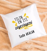 Yılın En İyi Diyetisyeni Tasarımlı Diyetisyene Hediye Diyetisyen Yastık