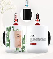 BK Gift Kişiye Özel Fotoğraflı Dayı Anlamı Sihirli Kupa Bardak - 1 (Siyah)