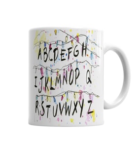 Stranger Things Alphabet Christmas Lights Kupa Bardak Porselen