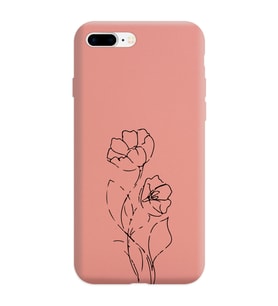 Iphone 8 Plus Çizgi Tasarımlı Pudra Lansman Telefon Kılıfı