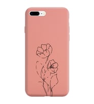 Iphone 8 Plus Çizgi Tasarımlı Pudra Lansman Telefon Kılıfı