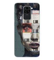 Machine Tasarımlı Süper Şeffaf Silikon Telefon Kılıfı Xiomai Redmi Note 9