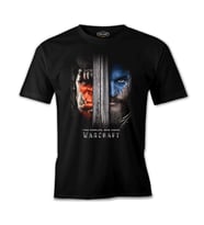 Warcraft - Two Worlds One Home Siyah Erkek Tshirt
