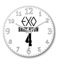 Exo Baekhyun 2 Duvar Saati Bombeli Gercek Cam