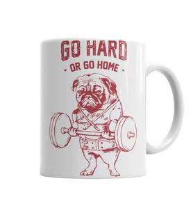 Pug Bodybuilder Sıkı Çalış Yada Git Pug Köpek Kupa Bardak