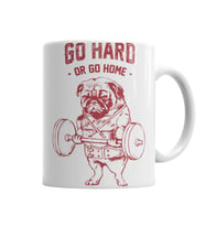 Pug Bodybuilder Sıkı Çalış Yada Git Pug Köpek Kupa Bardak