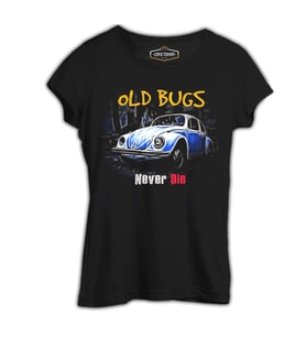 Old Bugs Siyah Kadın Tshirt