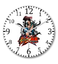 Street Fighter X Tekken Duvar Saati Bombeli Gercek Cam