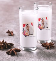 BK Gift Kişiye Özel Renkli Baskılı İsimli Fotoğraflı İkili Rakı Bardağı Seti-27 (Beyaz)
