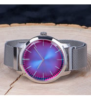 Spectrum Watch Renkli Cam Hasır Örgü Kordon Mıknatıslı Erkek Saati ST-303788