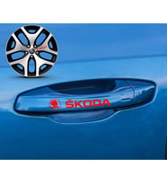 Skoda Kapı Kolu Sport Sticker Yapıştırma 8 Adet