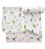Müslin Bezi Torbalı Bebek Set 6 Parça Bambi Figürlü