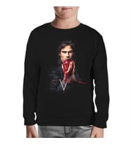 Vampire Diaries - Damon Siyah Çocuk Sweatshirt