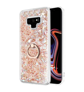 Microsonic Samsung Galaxy Note 9 Kılıf Glitter Liquid Holder Gold