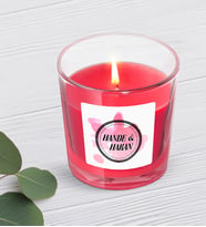BK Gift Kişiye Özel Cam Kasede Kokulu Mum Model 3