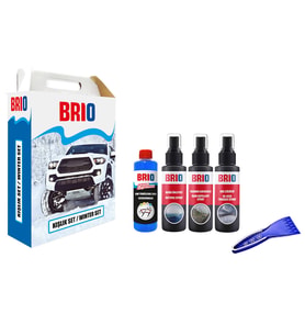 Brio Kışlık Set Plus Buğu Önleyici+Yağmur Kaydırıcı+Buz Kazıyıcı+Buz Çözücü+Cam Suyu -50 Derece