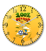 %100 Pistalo  Duvar Saati Bombeli Gercek Cam