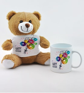 Doğum Günü  Temalı Peluş Ayıcık Ve Kupa 5