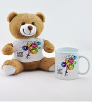 Doğum Günü  Temalı Peluş Ayıcık Ve Kupa 5