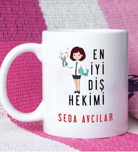 En İyi Diş Hekimi Tasarımlı Kişiye Özel Diş Hekimi Kupa Bardak