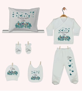 Pia Baby Gl 1943-08 İsme Özel Yastık Zıbın Set