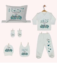 Pia Baby Gl 1943-08 İsme Özel Yastık Zıbın Set