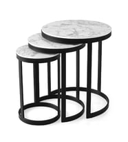 Zeren Metal Ayaklı Yuvarlak 3Lü Zigon, Yuvarlak Zigon,  Dekoratif Zigon
