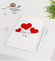 BK Gift Kişiye Özel Sevgililer Günü Beyaz Defter Kalem Seti-82