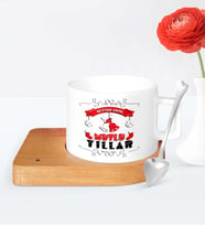 BK Gift Kişiye Özel Mutlu Yıllar Ahşap Altlıklı Seramik Fincan  6