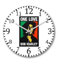 Bob Marley 2 Duvar Saati Bombeli Gercek Cam