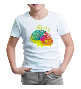Color Slinky Beyaz Çocuk Tshirt