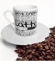 BK Gift Kişiye Özel Espresso Kahve Fincanı-4 (Beyaz)