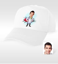 BK Gift Kişiye Özel Bay Doktor Karikatür Beyaz Şapka  2