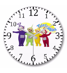 The Teletubbies    Duvar Saati  Bombeli  Gercek Cam