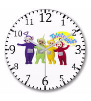 The Teletubbies    Duvar Saati  Bombeli  Gercek Cam