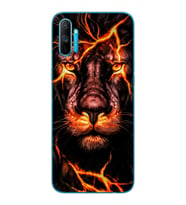Aslan Neon Tasarım Süper Şeffaf Silikon Telefon Kılıfı Oppo Realmi C3