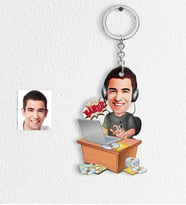 BK Gift Kişiye Özel Bay Gamer Karikatür Anahtarlık  1