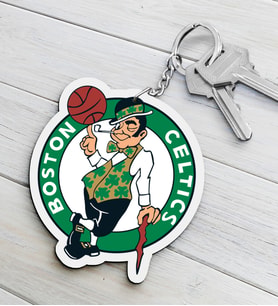 NBA Boston Celtics Ahşap Anahtarlık (Çok Renkli)