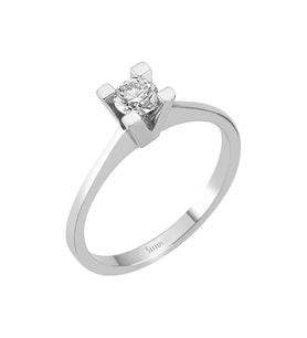 Sirius E Renk 0,27 Karat Pırlanta Tektaş Yüzük 0704R0198