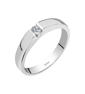 Sirius F Renk 0,11 Karat Pırlanta Tektaş Yüzük 0702R0021