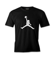 Astronot Uzay Topu Siyah Erkek Tshirt
