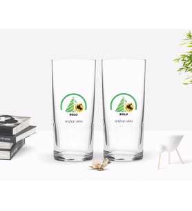 BK Gift Kişiye Özel Renkli Baskılı Bolu Tasarımlı Turistik İkili Rakı Bardağı Seti-1 (Beyaz)
