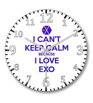 Exo I Can't  Keep Calm Duvar Saati Bombeli Gercek Cam