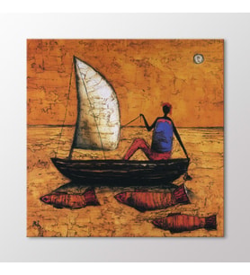 Arty Tablo Sailing with Fishes Tablo (Karışık)